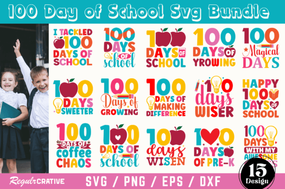 100 Day of School Svg Bundle