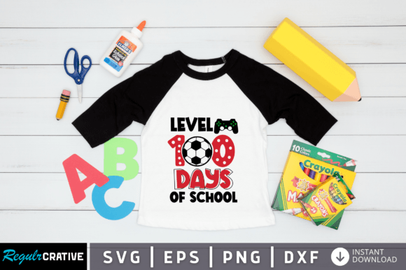 Level 100 100 Days of School Svg Design: Graphics for Crafts and Marketing