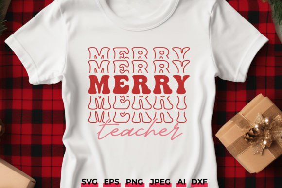 Merry Teacher SVG PNG: Graphics for Crafts