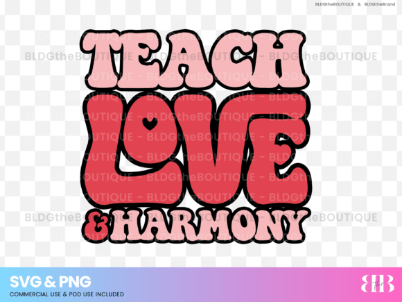Retro Valentine's Teacher SVG PNG Graphics
