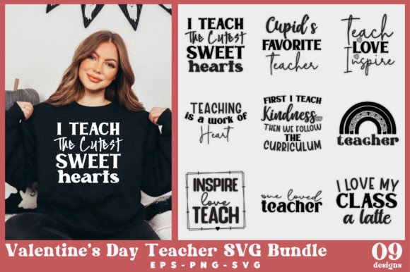 Valentine s Day Teacher SVG Bundle