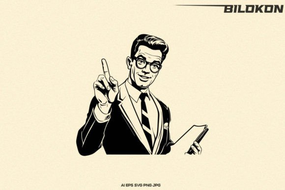 Vintage School Teacher SVG for Graphics and Crafts