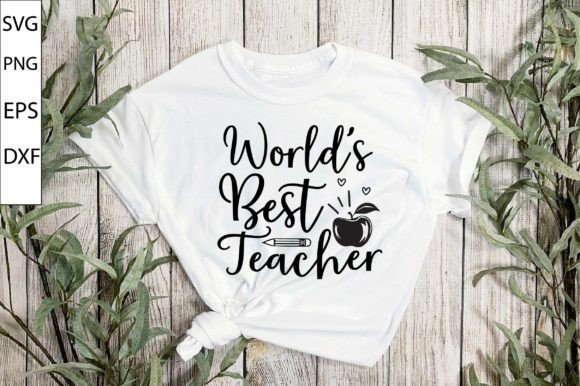 World's Best Teacher SVG Design